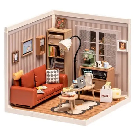 Rolife DIY Miniature Dollhouse Kit with Accessories Model Supply Store Kit with LED to Build Decent Birthday Gift