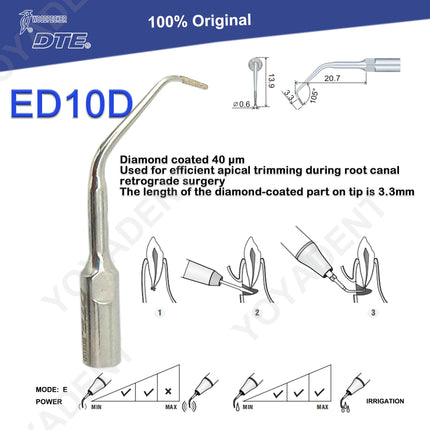 Woodpecker Tips DTE Dental Ultrasonic Endo Scaler Tips Scaling Tips Fit EMS UDS NSK SATELEC Scaler Handpiece Dentistry Tools