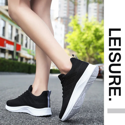 Litfun Women's Casual Sports Shoes Fashion Female Soft Bottom Sneakers Breathable Mesh Running Shoes Leisure Light Flats Shoes