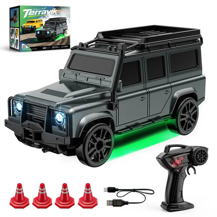1: 64 Desktop Drift Car Four-Wheel Drive Full Proportion Mini Racing Toy With Rechargeable Battery, Children's Holiday Gift