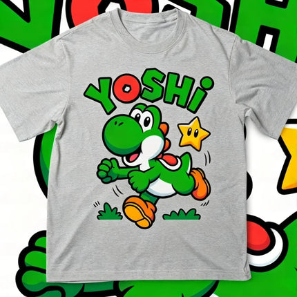 2026 Summer Boys Girls Family Kids T-shirt Tops Summer Cartoon Yoshi Men's Women's Short Sleeve T-shirt Tops