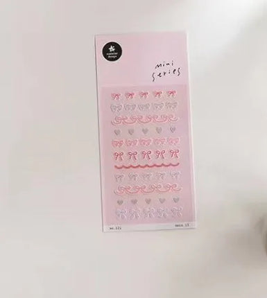 Suatelier Mini Stickers Korean Cartoon Dinosaur Animal Scrapbooking DIY Nail Sticker Junk Journal Diary Decor Craft Supplies