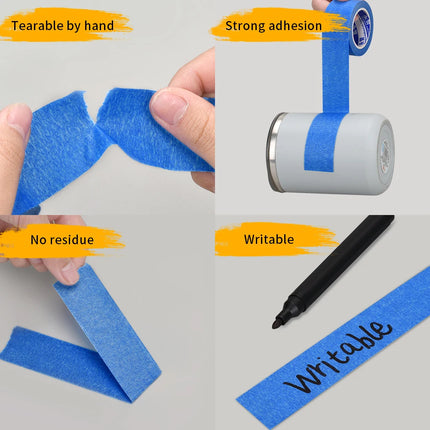 10/20/50m Blue Painters Tape for Painting, Edges, Trim, Ceilings - Masking for DIY Paint Projects - Residue-Free Paint Tape
