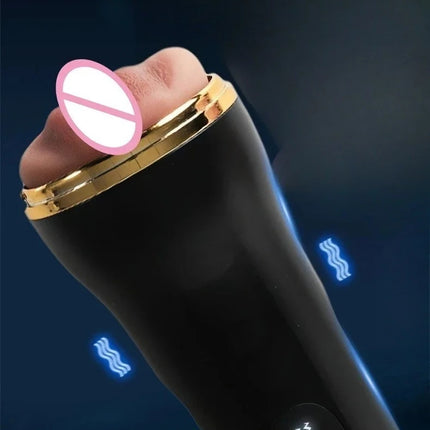 Automatic Male Masturbation Cup 3D Realistic Vaginal Penis Vacuum Trainer Pocket Pussy Vibrator Blowjob Dicks Pump Men Sex Toys
