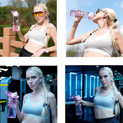 1pc 1000ml Air Flavored Water Bottle With 1pc Random Flavor Pods Sports Straw Cup Tritan For Outdoor Sports Fitness BPA Free