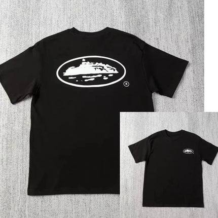 Small Sailboat Art Printed Casual T-shirt Men's and Women's Luxury Brand Top