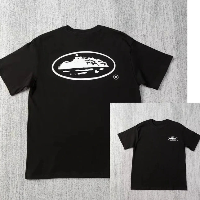 Small Sailboat Art Printed Casual T-shirt Men's and Women's Luxury Brand Top