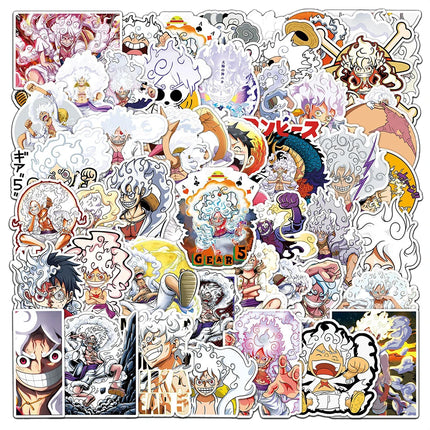 50/100pcs Japan One Piece Anime Stickers Cartoon Decals DIY Skateboard Car Laptop Motorcycle Waterproof Cool Sticker Classic Toy