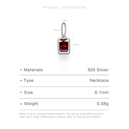 DPLAOPA 925 Sterling Silver 12 Birthstone CZ  Clips Charm Beads Pendant For Necklace And Bracelet 2024 Women Luxury Fine Jewelry