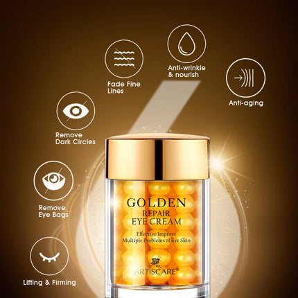 ARTISCARE Snail Face Cream + Peptide Eye Roller + Golden Eye Cream 3Pcs for Facial Moisturizing Serum Dark Circles Eye Care