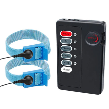 Electric Shock Conductive Fibers Penis Ring Cock Therapy Extender E-stim Massage BDSM Gay Sex Product Kit for Men Masturbation