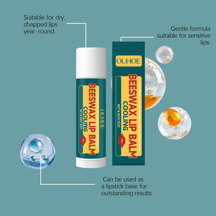 Mint Beeswax Lip Balm Improve Dryness Reduce Dead Skin Fade Lips Lines Non-Sticky Moisturizing Brighten Lipstick Daily Lip Care