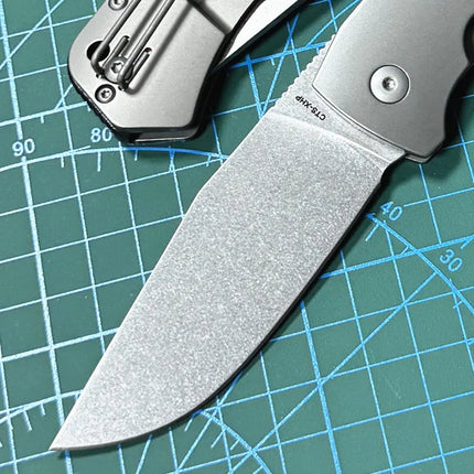 Free Wolf FC-186 Pocket Folding Knife Real D2 Blade Titanium Alloy Handle Ceramic Bearing Camping  Outdoor EDC Utility Knife