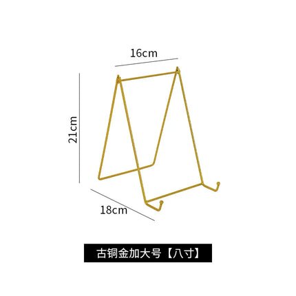 Iron Art Display Stands Storage Rack Metal Easel Stand For Photo Picture Frame Oil Painting Plate Book Organizer Shelf Holder