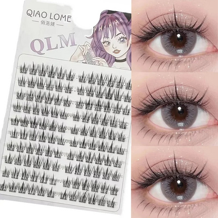 120 bundles Mink False Eyelash Natural Fishtail Lash 3D Russian Individual Eyelash Extension Cluster Makeup Tool Wholesale