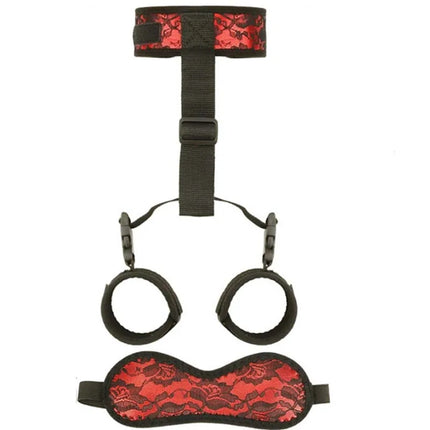 Adjustable Handcuffs And Blindfold Adult Sex Toys For Women Couples Collar Erotic Bdsm Bondage Set No Vibrator Games Sex Shop