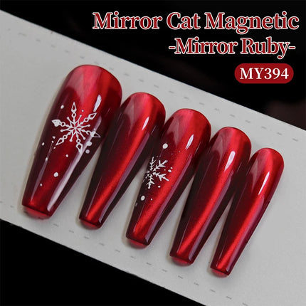 BORN PRETTY 1 Bottle Blazing Sky Cat Magnetic Gel Nail Polish Colored Metal Ruby Red Soak Off UV Crystal Varnish Nail Art 10ml