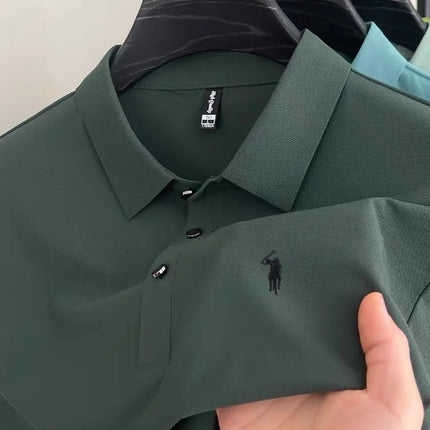 Luxury classic men's brand Paul original pony embroidered comfortable POLO shirt summer new casual breathable short sleeved top