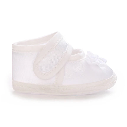 Multiple Options Newborn Baby First Baptist Shoe: Newborn Boy and Girl White Baptist Shoes Soft Sole Walking Shoes Size-9CM-10CM