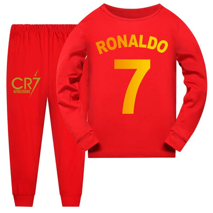 CR7 Series Kids Clothes Baby Girls Pajama Sets Boys Long Sleeve Pyjamas Children's Set Girls Cartoon Sleepwear