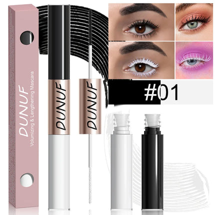 Slender Double-head Colored Mascara Curl Thick Lash Eyelash Extension Lengthening Waterproof Yellow Red Brown Fine Brush Mascara