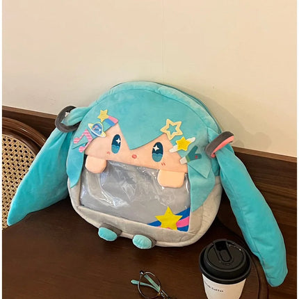 Cute Fufu Miku Itabag Large-Capacity Cartoon Backpack For Adults Girls Kawai Cosplay Ita Bag For Anime Convention、Concert、show