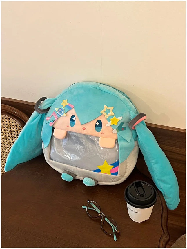 Cute Fufu Miku Itabag Large-Capacity Cartoon Backpack For Adults Girls Kawai Cosplay Ita Bag For Anime Convention、Concert、show