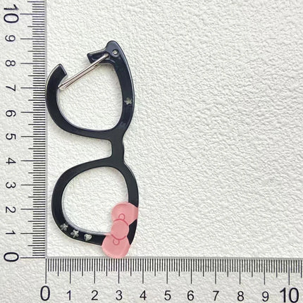 Kawaii Black white notes Illustration trinkets keychain bag charms Acrylic pendant Carabiner Backpack Pendant Decoration Gifts