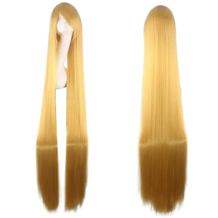 100cm Colourful Wig Long Staight Cosplay Anime Costume Party Wigs Synthetic Heat Resistant Wig