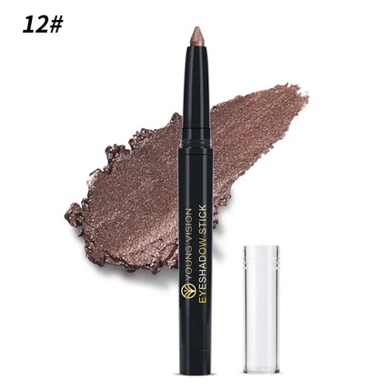 Glitter Brown Eyeshadow Pen Waterproof Lasting Shimmer Matte Lying Silkworm Eyeshadow Pencil Highlighter Stick Eyes Makeup Tools
