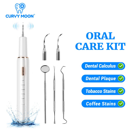 CURVY MOON Ultrasonic Electric Teeth Cleaner Plaque Remover T5 UV Disinfection Pet Dog Cat Use Dental Tartar Calculus Remover