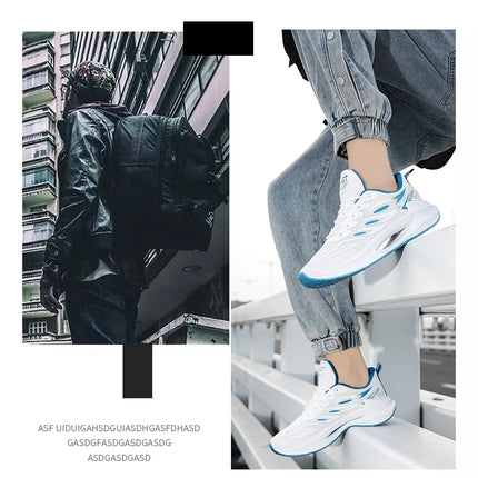 Men's Breathable Sports Shoes Spring New Mesh Casual Fashion Versatile Trendy Men's Shoes Summer Running Shoes Suitable for Outdoor Sports