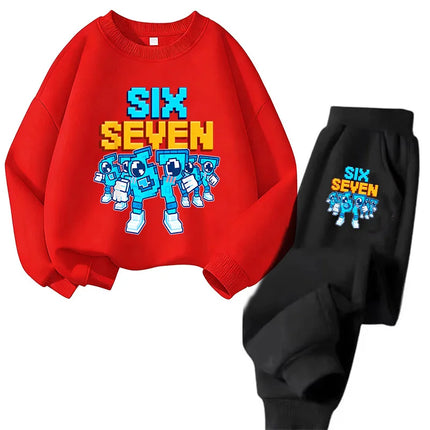 Kids Hoodies Clothes Italian Brainrot Steal A BrainRot Trucksuit Girls Boys Children's 67 Six Seven Crew Neck Sweatshirts Sets