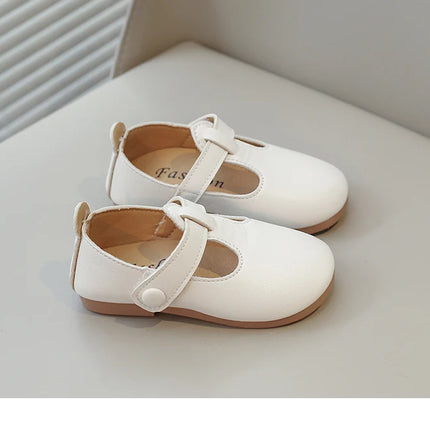 Toddlers Girls Leather Shoes Princess Sweet Simple Classic Kids Leather Flats for Medium Girl Children Dress Shoes for Wedding