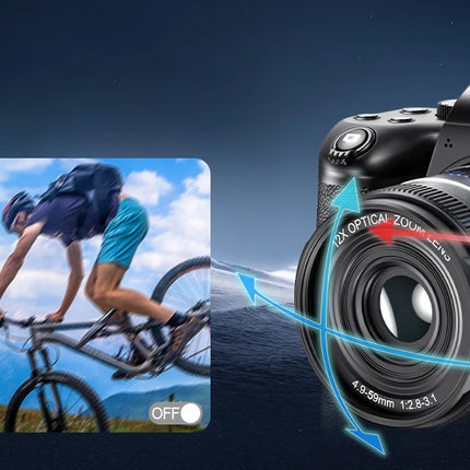4K Digital Camera Professional photography 12X Optical Zoom 72MP Auto-Focus WIFI Flash Light For Tiktok Ins Youtube Webcast