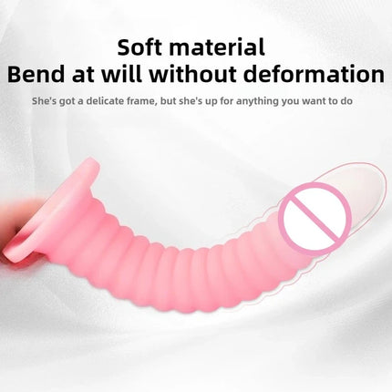 Gradient Pink Anal Plug Massager With Threaded Suction Cup Rear Multi-size Unisex Extra Long Anal Plug Adult Erotic Sex Toys