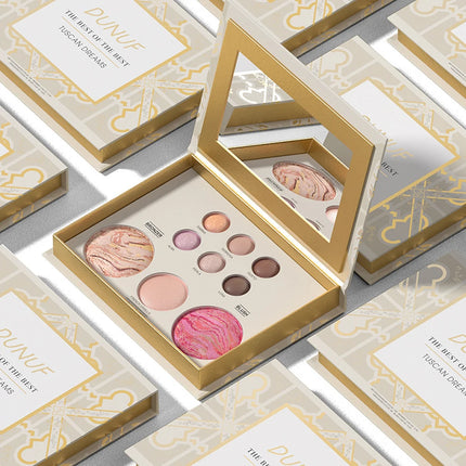 All-in-one Makeup Palette with Eye Shadow, Contouring, Blush, Highlighter, and Eyelid Brightening in One; Versatile Makeup