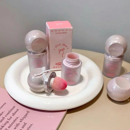 Liquid Blush Misty Lightweight Large Sponge Brush Head For Lips Cheeks Natural Korean Makeup Matte Long Lasting Low Saturation