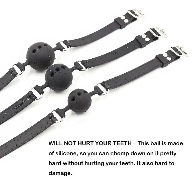 NEW All Silicone Mouth Gag Breathable Ball Gag Adjustable Belt Mouth Sex Toys For Adult SM Games Sexyshop Erotic Accessories