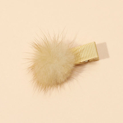 Popular Fashion Baby Girls Hair Clips Solid Plush Hairpins for Children Seamless Hair Grips for Kids Baby Hair Accessories