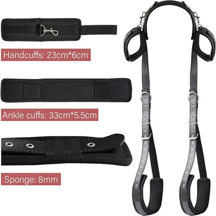 SM Erotic Toys 18+ Adult Games Bed Restraint BDSM Bondage Handcuffs Sextoy Slave Ankle Cuffs Couple Strap Bed Open Leg System