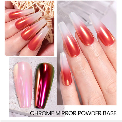 BORN PRETTY 10ml Chrome-Base Gel Polish Metallic Glitter Nail Power Super Shine Soak Off UV LED Functional Gel DIY Nails Art