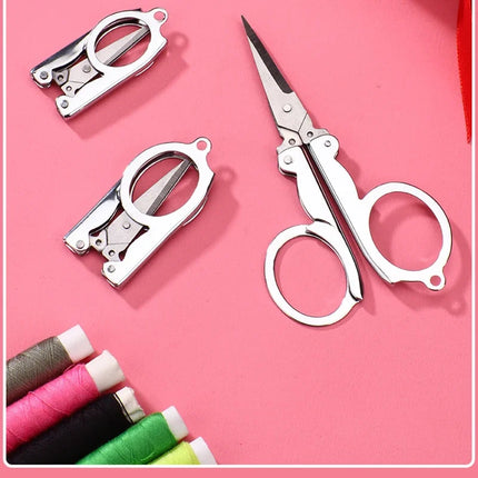 Embroidery Scissor Thread Tailor Scissors Sharp Blade Emergency Mini Foldable Folding Scissors Pocket Travel Small Crafts Travel