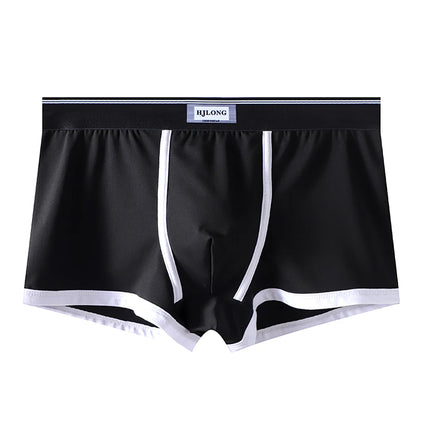 1/3PCS Smooth Cool Ice Silk Men's Panties Fashion Solid Knit Breathable Mesh Crotch Boxers Hombre High Elastic Men's Underwear