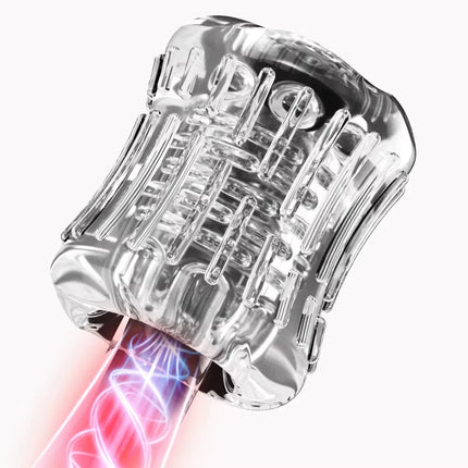 Male Masturbator Soft Pussy Penis Sleeve Sex Toys Transparent Crystal Vagina Adult Goods for Men Textured Tunnel Pocket Pussy