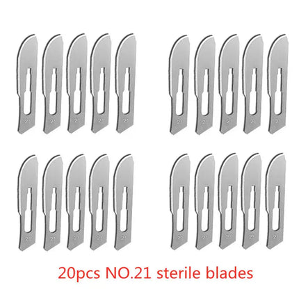20-100pcs Carbon Steel Surgical Blades for DIY Cutting Phone Repair Carving Animal Eyebrow Grooming Maintenance Scalpel Knife
