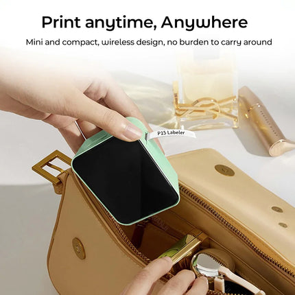 MarkLife P15 Thermal Label Printer Mini Portable Wireless Bluetooth-compatible Labeling Sticker Machine for Home Office