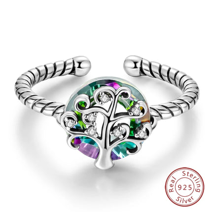 Adjustable Rings 925 Sterling Silver Mermaid Wing Dragon Sunflower Tulip Open Rings For Women Female Original Engagement Jewelry