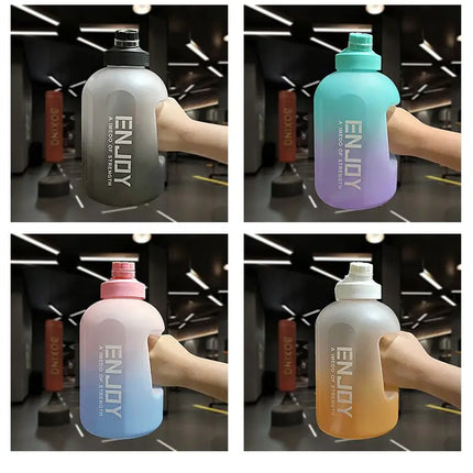 3 Liter Sports Water Bottle With Handle Large Capacity Fitness With Scale Gradient Kettle Outdoor Plastic Portable Water Bottle