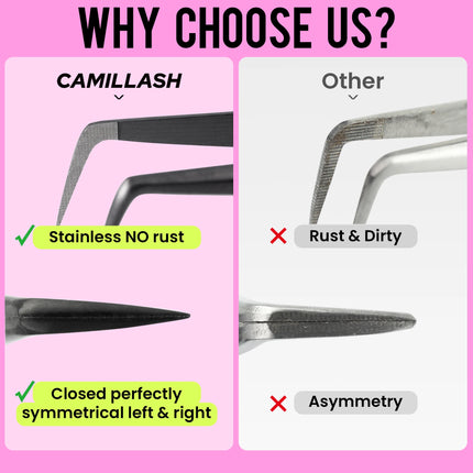 Fiber Tip Lash Extension Tweezer, Titanium Black Eyelash Nano Tip Tweezer for Lash Tech Supplier